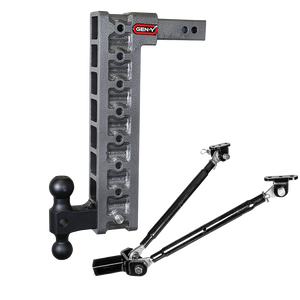 Gen-Y Mega Duty 2in Shank 17.5in Drop 2K TW 16K Hitch w/GH-051 Dual-Ball/GH-0100 Stabilizer Kit