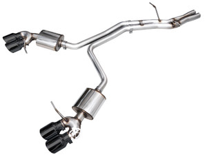AWE Touring Edition Catback Exhaust for '19-'21 Porsche Macan 3.0T/2.9TT - Diamond Black Tips