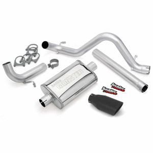 Banks Power 2.5" Monster Exhaust 2012-18 Jeep 3.6L Wrangler 4 Door Unlimited - Black Tip