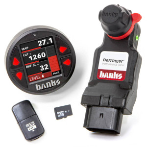 Banks Power Derringer Tuner, With iDASH Datamonster For 2020+ Ram 1500 3.0L Ecodiesel, And 2020+ Jeep Wrangler/Gladiator 3.0L Ecodiesel