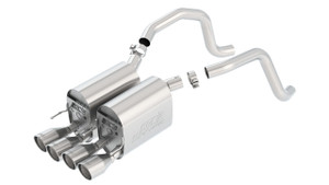 Borla Single 2.5" Into Muffler, Dual 2" Out Axle-Back Exhaust C6 Corvette 2005-2008 Axle-Back Exhaust S-Type Ii