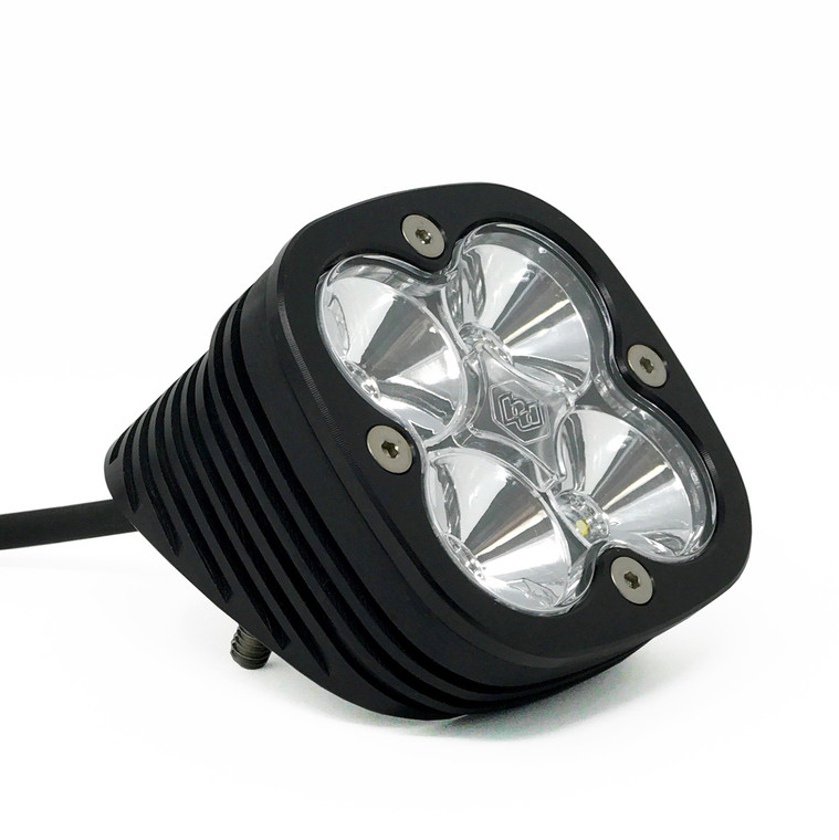 Baja Designs Flush Mount Led Light Pod Angled Black Clear Lens Work/Scene Pattern Squadron Sport