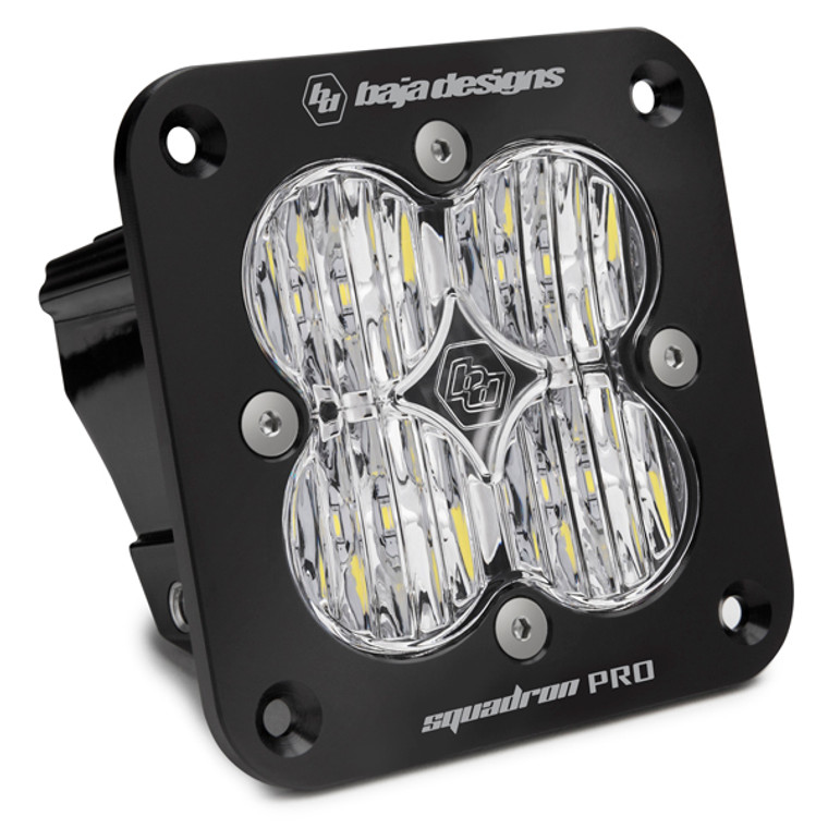 Baja Designs Flush Mount Led Light Pod Black Clear Lens Squadron Pro 491005