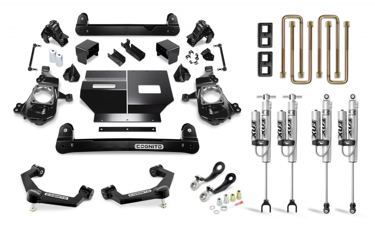 Cognito 4" Performance Lift Kit w/ Fox PS 2.0 IFP Shocks for 2020-2024 GMC/Chevy Sierra/Silverado 2500/3500 2WD/4WD