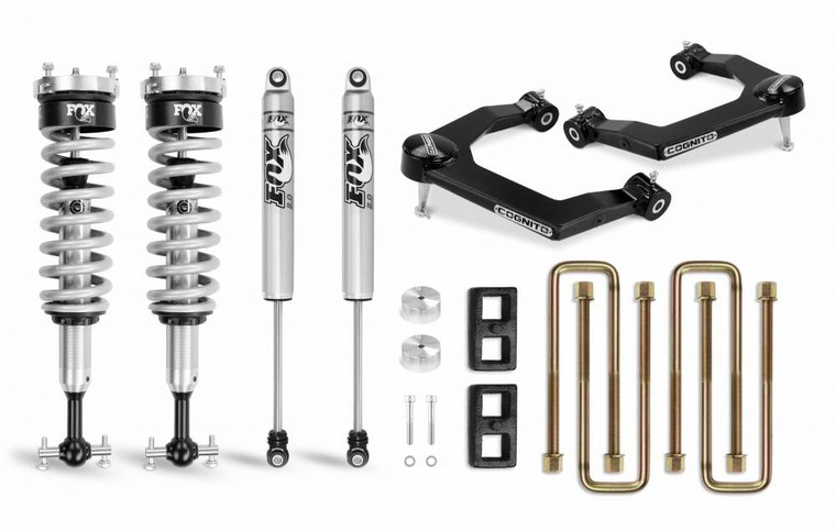 Cognito 3" Performance Ball Joint Leveling Lift Kit w/ Fox PS Coilover 2.0 Ifp Shocks For 2019-2023 GMC/Chevy Sierra/Silverado 1500 2WD/4WD