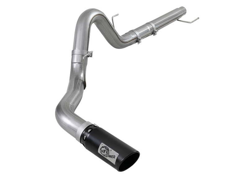 AFE Large Bore-HD 4" 409 Stainless Steel DPF-Back Exhaust System 2018-2020 FORD F-150 3.0L POWERSTROKE w/ Black Tip