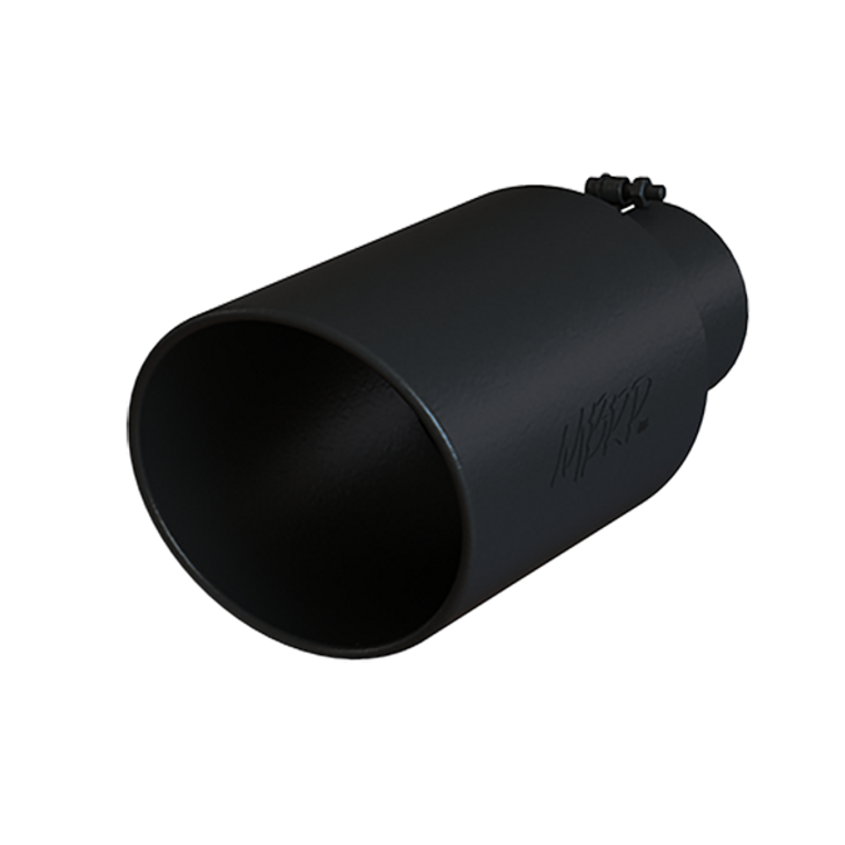 MBRP Tip, 8" O.D. Rolled End, 5" inlet 18" in length, Black Coated