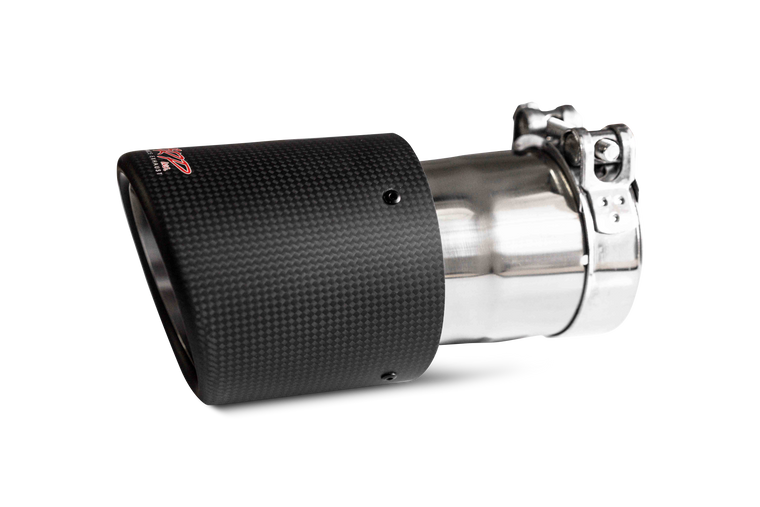MBRP Tip, 4.5" OD, Dual Wall Angled, 3" inlet, 7.7" length, Carbon Fiber, Universal