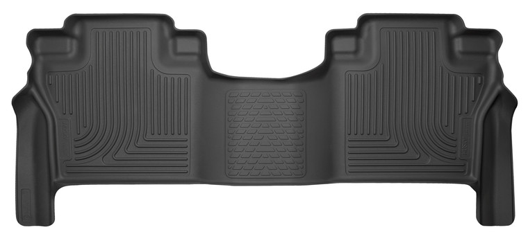 Husky Floor Liners 17-18 Nissan Titan Front Row Bucket Seating 2nd Seat Floor Liner Black