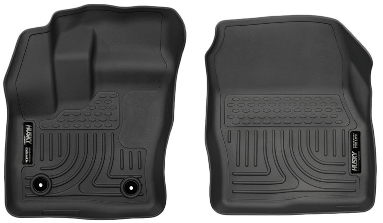 Husky Floor Liners Front 14-15 Ford Transit Connect WeatherBeater-Black