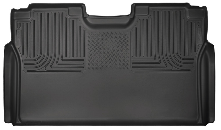 Husky Floor Liners 2nd Seat (Full Coverage) 2015 Ford F-150 SuperCrew Cab WeatherBeater-Black