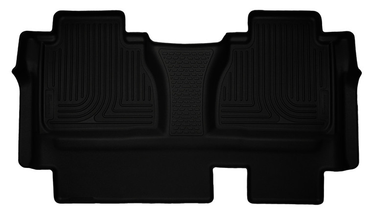 Husky Floor Liners 2nd Seat (Full Coverage) 14-15 Toyota Tundra Dbl Cab WeatherBeater-Black