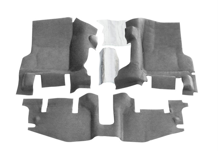 BEDRUG Jeep Bedtred 1997-2006 Jeep Wrangler TJ/LJ Front 3pc Floor Kit (With Center Console) - Includes Heat Shields