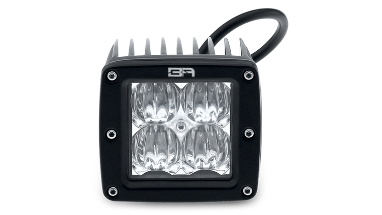 Body Armor 4x4 CUBE LED LIGHT SPOT PAIR WITH WIRE HARNESS