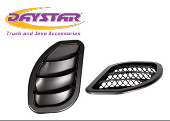 Daystar 2007-17 Jeep Wrangler JK Hood Side Vent Kit Right and Left Black Pair