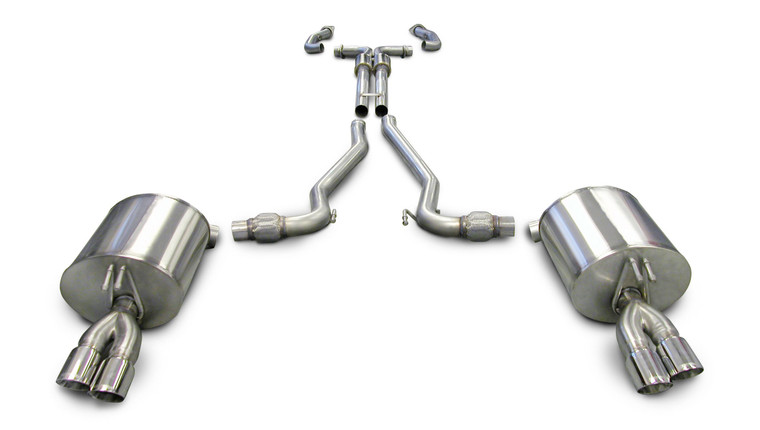 Corsa 2.5" Cat-Back Plus X-Pipe Sport Exhaust Dual Rear Exit 3" Polished Tips 08-09 Pontiac G8 GXP/GT 6.0L/6.2L V8 Stainless Steel