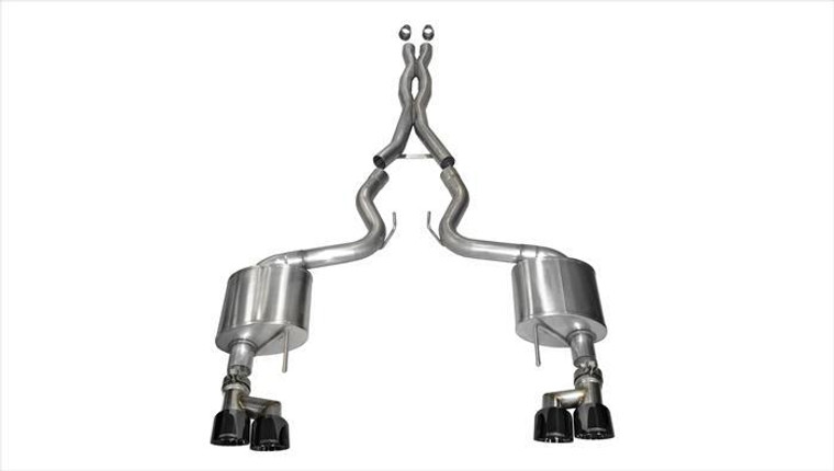Corsa 3" Cat-Back Xtreme Dual Exhaust 4" Black Tips 15-Present Ford Mustang GT Fastback (No Valves) 5.0L V8 Stainless Steel