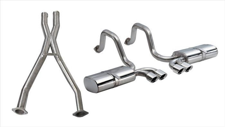 Corsa 2.5" Cat-Back Sport Dual Exhaust w/ Polished 3.5" Tips 97-04 Corvette / Z06 5.7L Stainless Steel