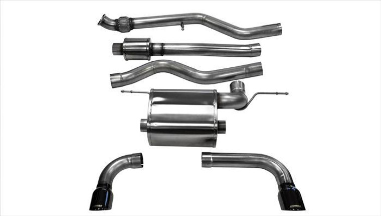 Corsa 3" Cat-Back Touring Dual Rear Exit Exhaust 3.5" Black Tips 12-18 BMW 335i F30 Sedan RWD Stainless Steel