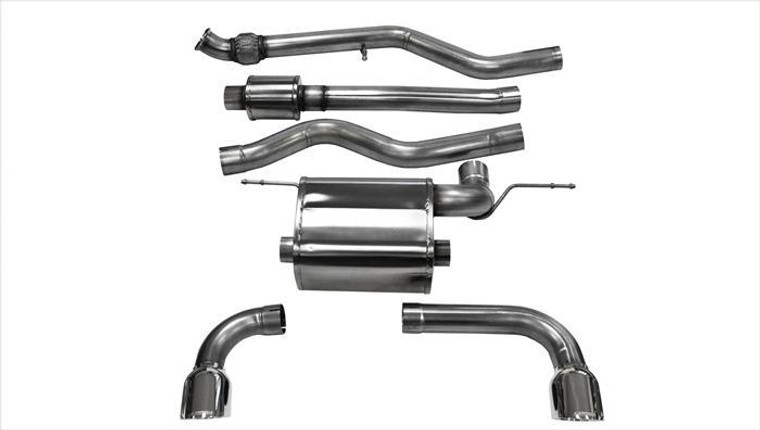 Corsa 3" Cat-Back Touring Dual Rear Exit Exhaust 3.5" Polished Tips 12-18 BMW 335i F30 Sedan AWD Stainless Steel