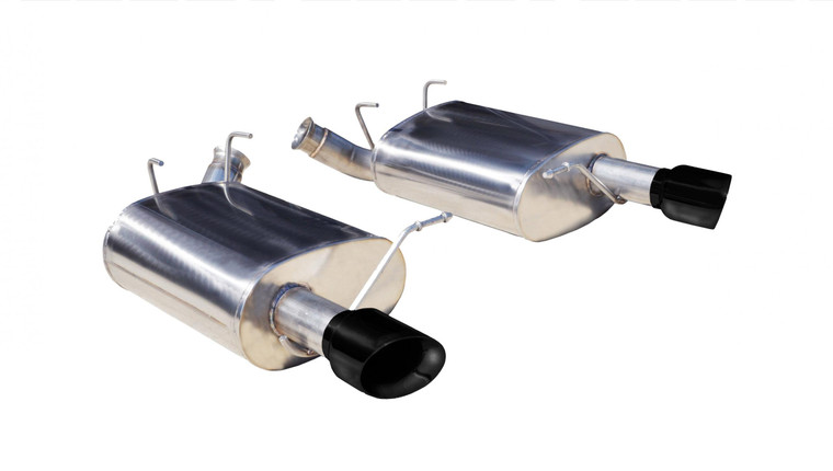 Corsa 2.5" Axle-Back Sport Dual Exhaust Black 3.5" Tips 11-14 Mustang 3.7L V6 Stainless Steel