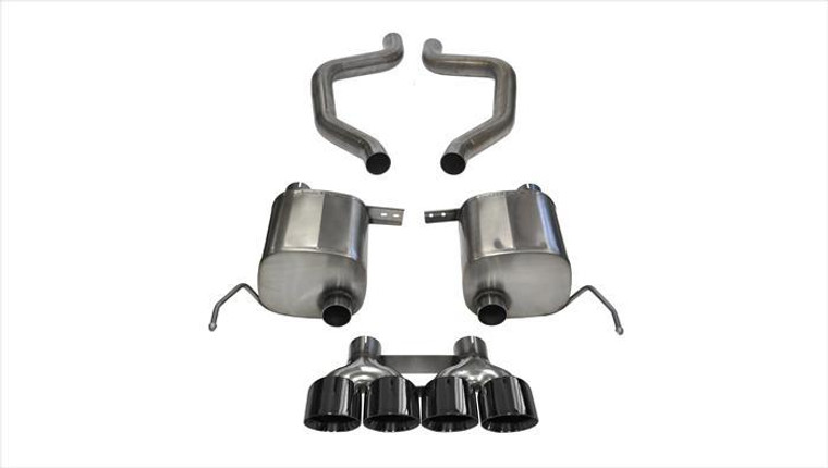 Corsa 2.75" Axle-Back Xtreme Dual Exhaust Quad 4.5" Black Tips 17-Present C7 Corvette Grand Sport/Z06/ZR1 6.2L V8 Stainless Steel