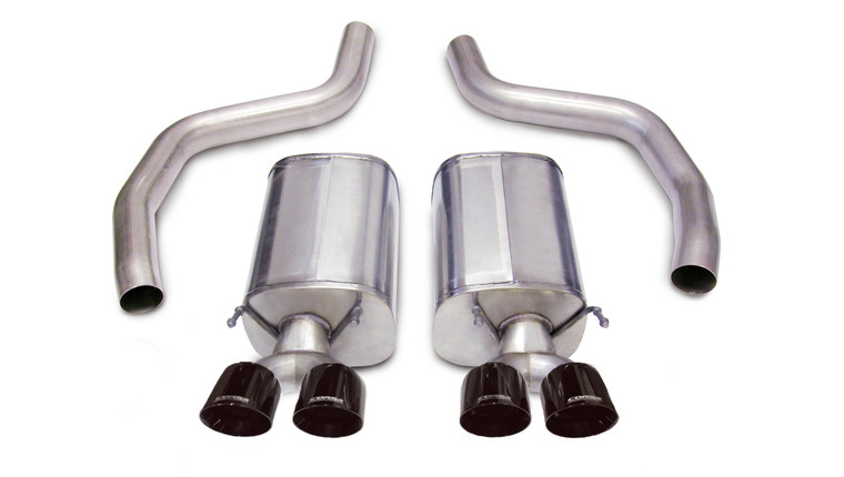 Corsa 3" Axle-Back Sport Dual Exhaust Twin 4" Black Tips 06-13 Corvette Z06 7.0L/ZR1 6.2L Stainless Steel