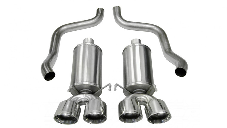 Corsa 2.5" Axle-Back Xtreme Dual Exhaust Polished 3.5" Tips 09-13 Corvette 6.2L Stainless Steel