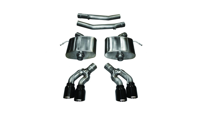 Corsa 2.75" Axle-Back Xtreme Dual Exhaust 4" Black Tips 16-Present Cadillac CTS-V Sedan 6.2L V8 Stainless Steel