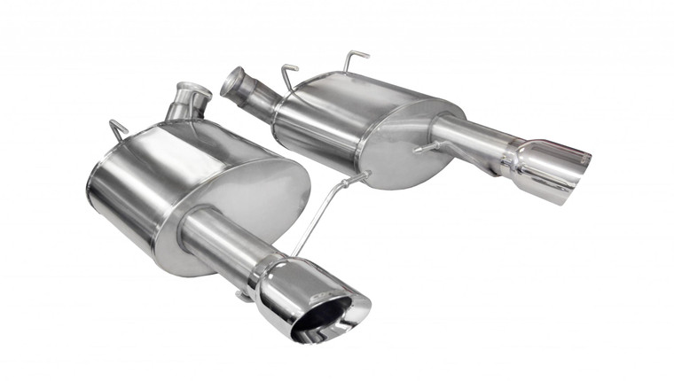 Corsa 3" Axle-Back Sport Dual Exhaust Polished 4" Tips 11-14 Mustang GT/11-13 Boss 302 5.0L Stainless Steel