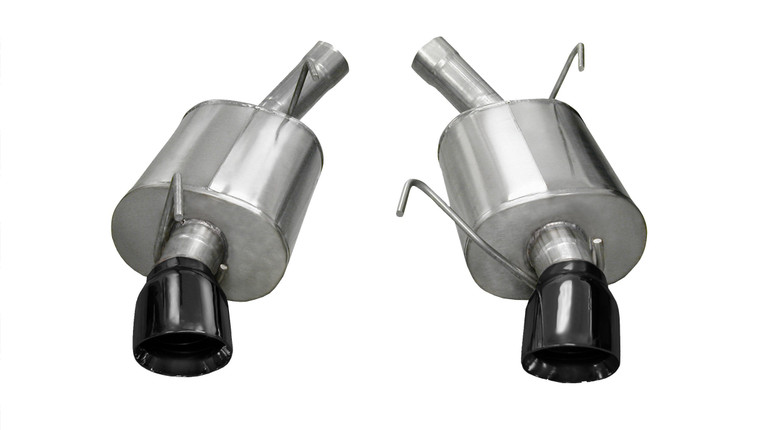 Corsa 2.5" Axle-Back Sport Dual Exhaust Black 4" Tips 05-10 Mustang GT 4.6L/Shelby GT500 5.4L Stainless Steel