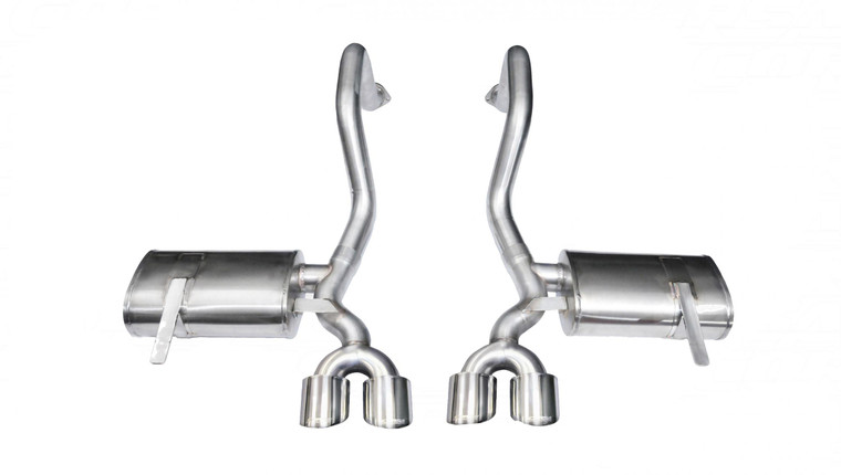 Corsa 2.5" Axle-Back Xtreme Dual Exhaust Polished 4" Tips 97-2004 Corvette C5/Z06 5.7L V8 Stainless Steel