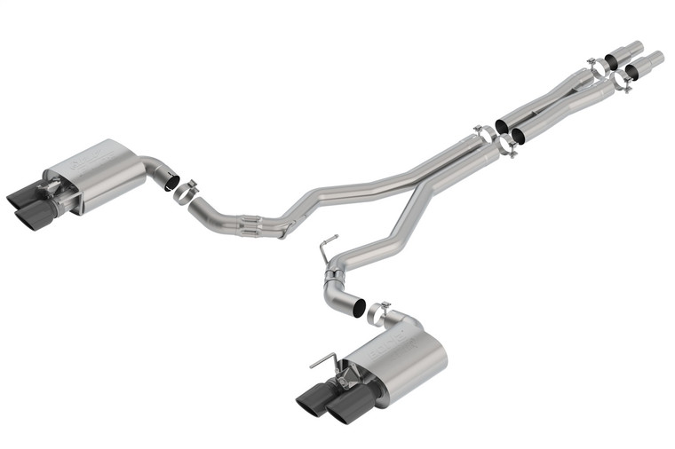 Borla ATAK Cat-Back Exhaust System 2018-2023 Ford Mustang GT (Incl. Bullitt Models) 5.0L V8 Auto/Man Trans Rear Wheel Drive 2 Door w/ Active Valve PerFormance Exhaust. NOT Recommended Convertible - 140743BC