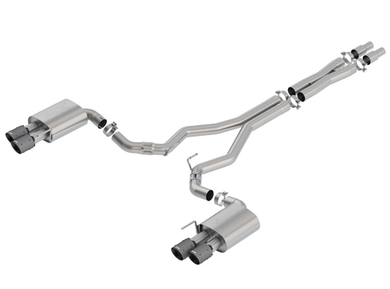 Borla ATAK Cat-Back Exhaust System 2018-2023 Ford Mustang GT 5.0L V8 Auto/Man Trans Rear Wheel Drive 2 Door w/OUT Active Valve Exhaust. NOT Recommended Convertible - 140746CFBA