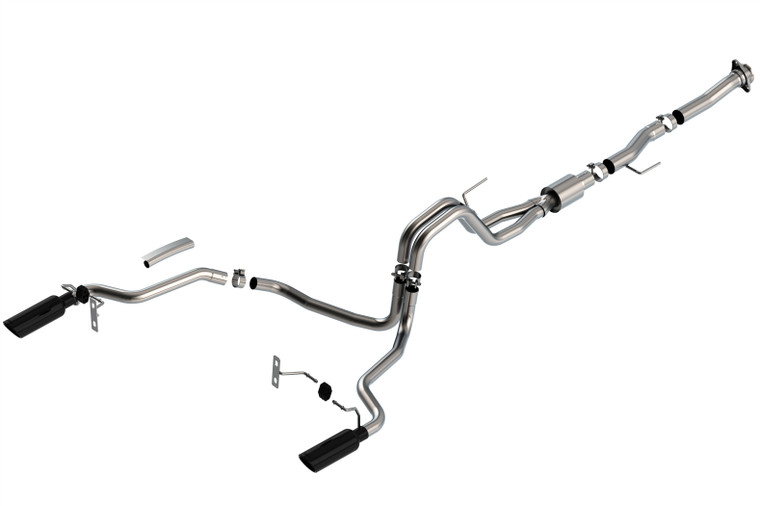 Borla ATAK Cat-Back Exhaust System 2021-2023 Ford F-150 5.0L V8 Auto Trans 2 & 4 Wheel Drive 2 Door Regular Cab St&ard Bed (6' 7") 122.8" Wheelbase - 140869BC