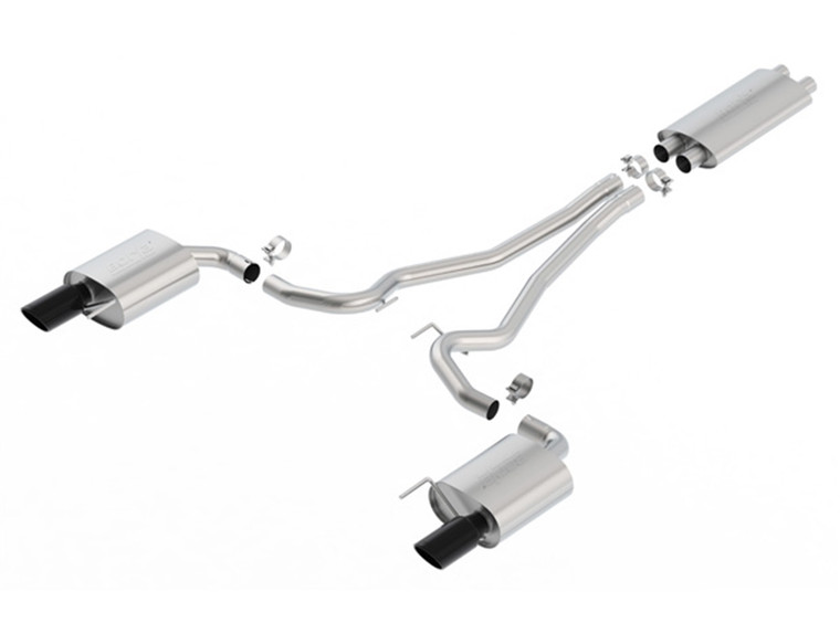 Borla S-Type Axle-Back Exhaust System 2015-2017 Ford Mustang GT/ GT Convertible 5.0L V8, Auto/Man Trans Rear Wheel Drive 2 Door Requiring EC-Type Certification - 1014040BC