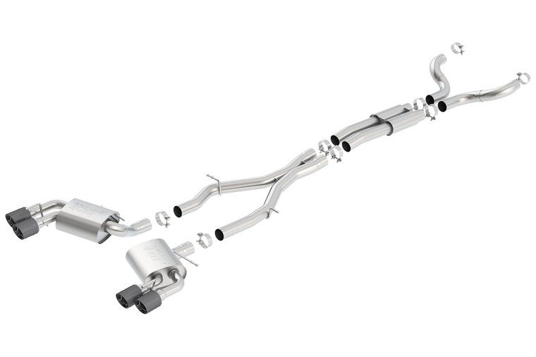 Borla S-Type Cat-Back Exhaust System 2016-2023 Chevrolet Camaro SS 6.2L V8 Auto/Man Trans RWD 2 Door Equipped w/ Dual Mode Exhaust or Dual Split Rear Exit Bumper. Borla System Does NOT Include NPP Valves - 140687CF