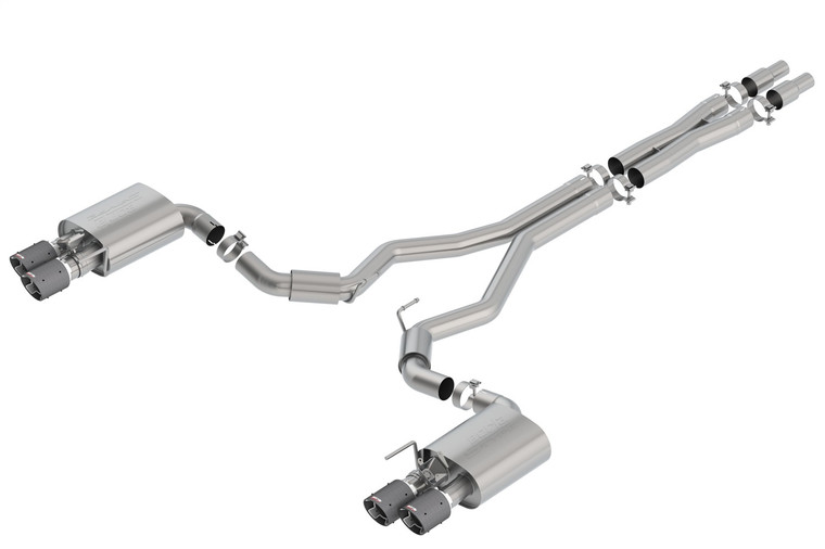 Borla S-Type Cat-Back Exhaust System 2018-2023 Ford Mustang GT (Incl. Bullitt Models) 5.0L V8 Auto/Man Trans Rear Wheel Drive 2 Door w/ Active Valve PerFormance Exhaust. NOT Recommended Convertible - 140742CF
