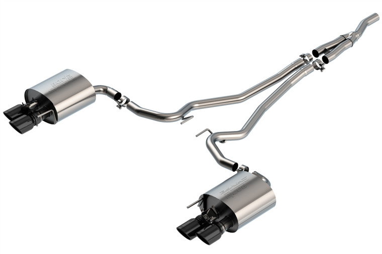 Borla S-Type Cat-Back Exhaust System 2019-2023 Ford Mustang 2.3L EcoBoost Auto/Man Trans Rear Wheel Drive 2 Door w/ Active Exhaust Valves - 140827BC