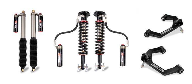 Cognito 2.5" Elite Leveling Kit with Elka 2.5 Reservoir Shocks for 2015-2023 Ford F-150 4WD