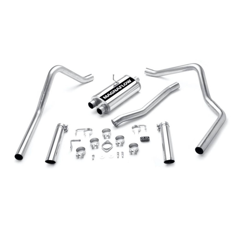 Magnaflow Stainless Cat-Back 2.5" Tubing, 3" Tip/Exhaust Systems/Dual Exhaust Kit Split Rear Exit