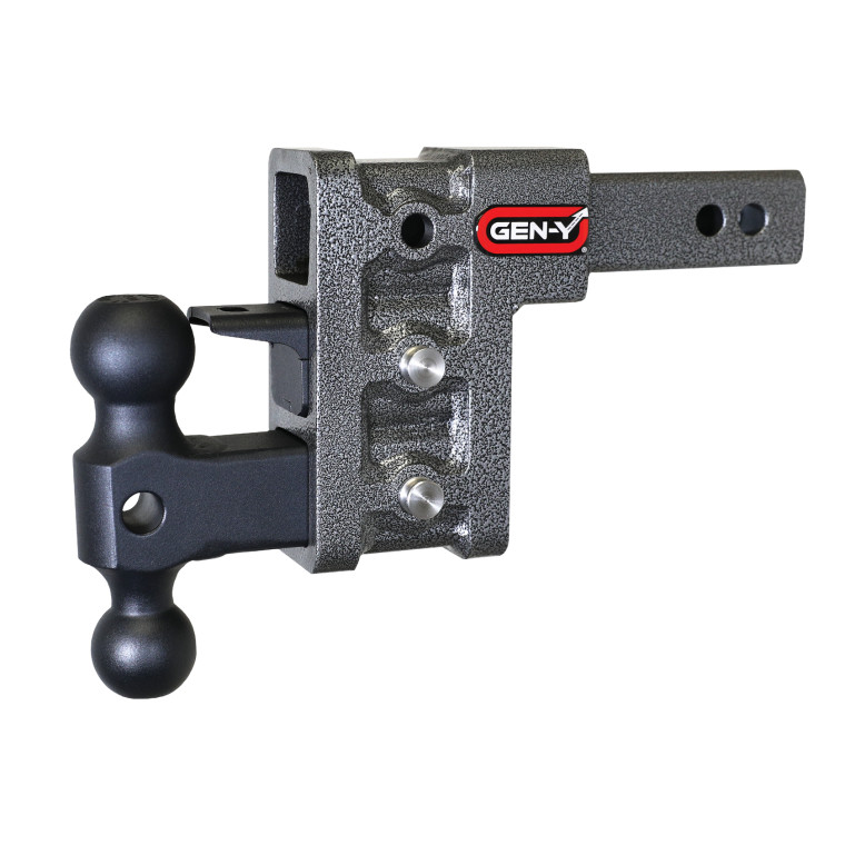 Gen-Y Mega Duty 2in Shank 5in Drop 1.5K TW 10K Hitch w/GH-031 Dual-Ball/GH-032 Pintle Lock