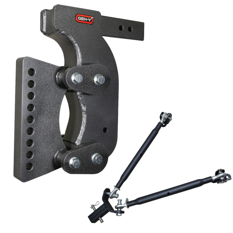 Gen-Y The Boss Torsion-Flex 2.5in Weight Distribution Shank 15in Drop 21K Hitch w/Stabilizer Kit