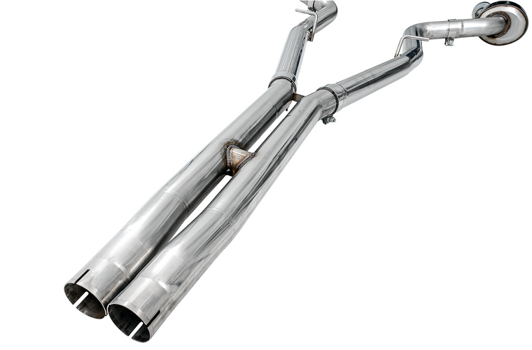 AWE Touring Edition Exhaust for 15+ Challenger 6.4 / 6.2 SC - Non-Resonated - Diamond Black Quad Tips