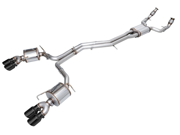 AWE Touring Edition Exhaust for C8 S6/S7 - Diamond Black Quad Tips