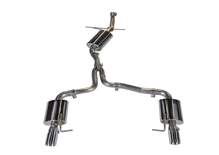 AWE Touring Edition Exhaust for B8.5 Allroad - Dual Outlet, Polished Silver Tips