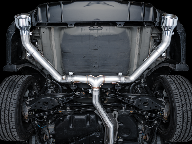 AWE Track Edition Exhaust for FE1 Civic Si/DE4 Acura Integra - Dual Chrome Silver Tips