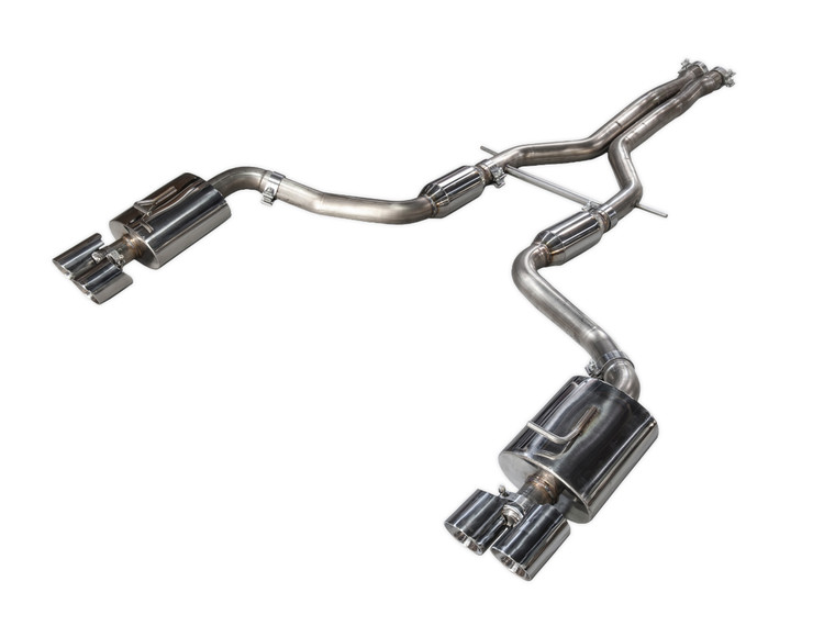 AWE Touring Edition Performance Exhaust System for 970 Panamera Turbo - Polished Silver Tips