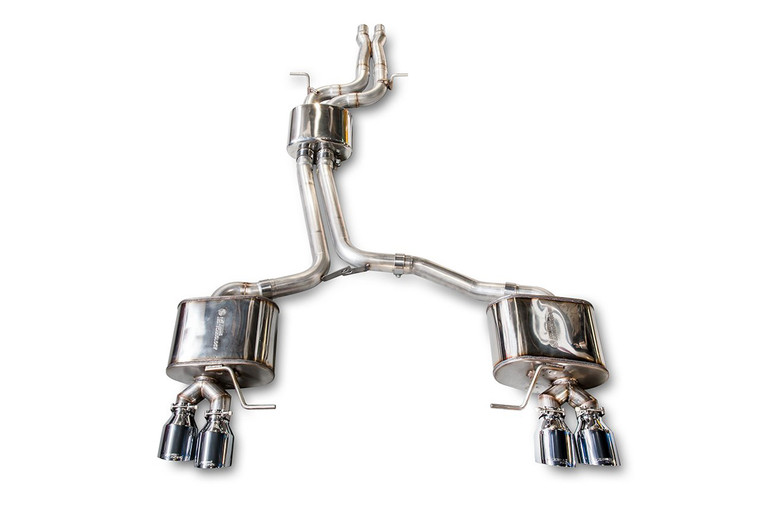 AWE Touring Edition Exhaust for 8R SQ5 - Quad Outlet, Chrome Silver Tips