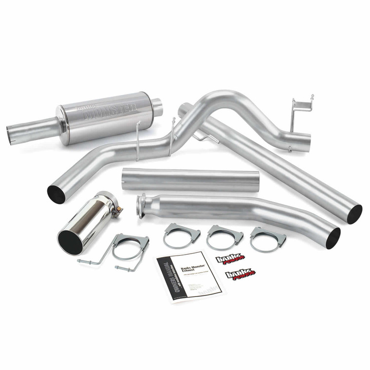 Banks Power 4" Monster Exhaust 98-02 Dodge Cummins 5.9L - Chrome Tip (Std. Cab)